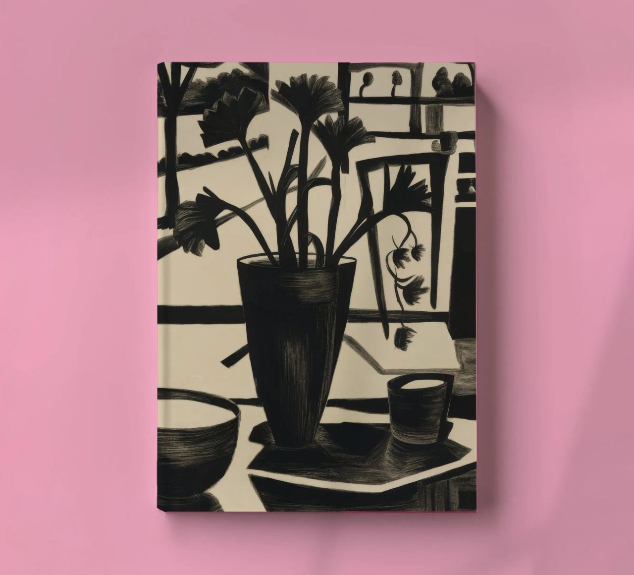 Monochrome Table Bloom notebook by Mystic Grain