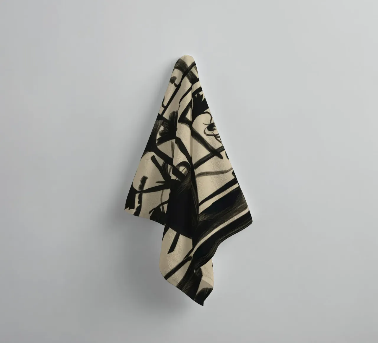 Monochrome Table Bloom towel by Mystic Grain