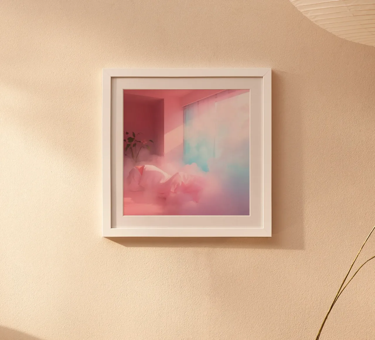 Dreamy pink room with soft clouds and hahnemühle by DesignDoodle