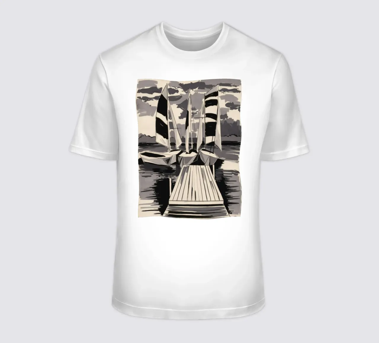 Vele a strisce ormeggiate t-shirt da Mystic Grain
