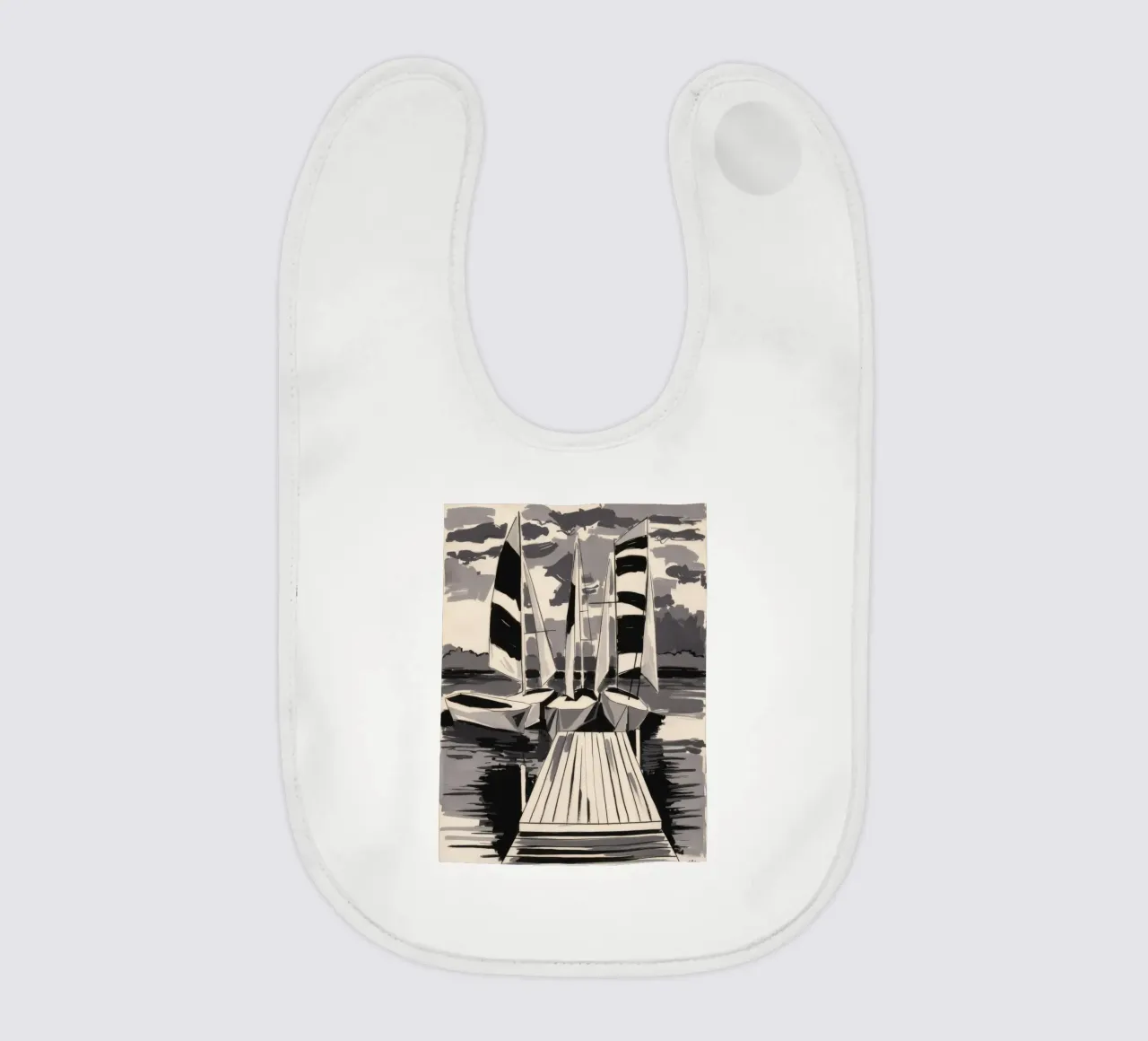 Vele a strisce ormeggiate bavaglino da Mystic Grain