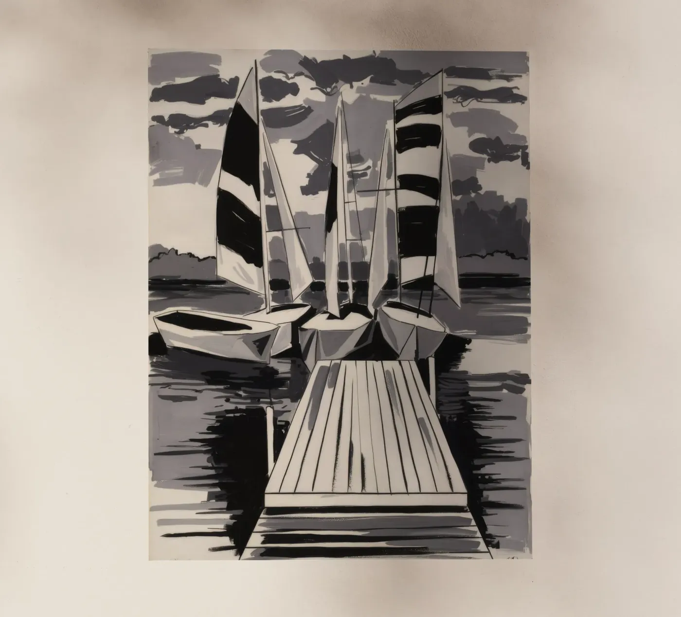 Vele a strisce ormeggiate pellicola backlit da Mystic Grain