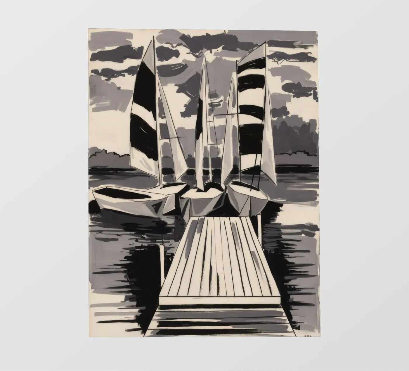 Vele a strisce ormeggiate pellicola backlit da Mystic Grain