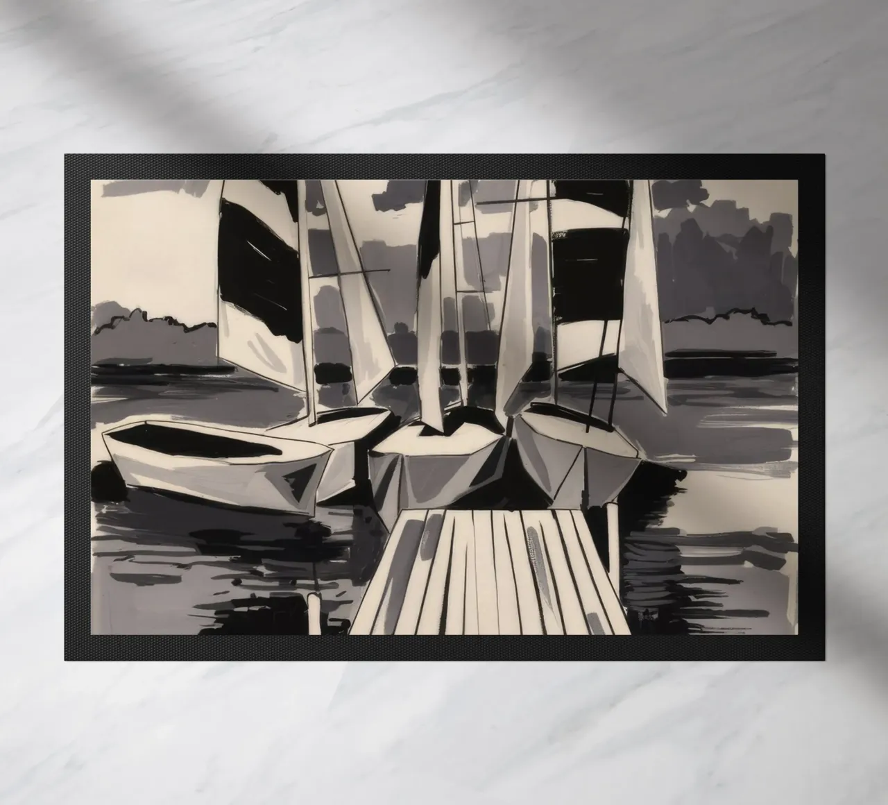 Vele a strisce ormeggiate zerbino da Mystic Grain