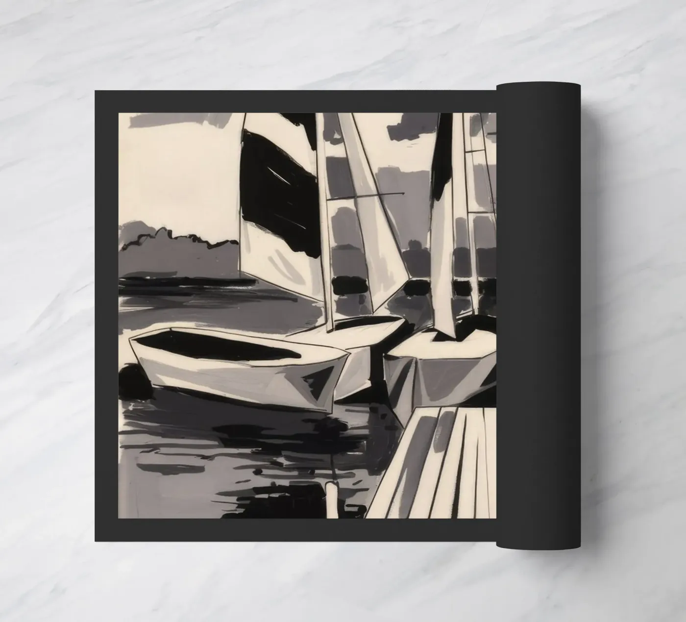 Vele a strisce ormeggiate zerbino da Mystic Grain