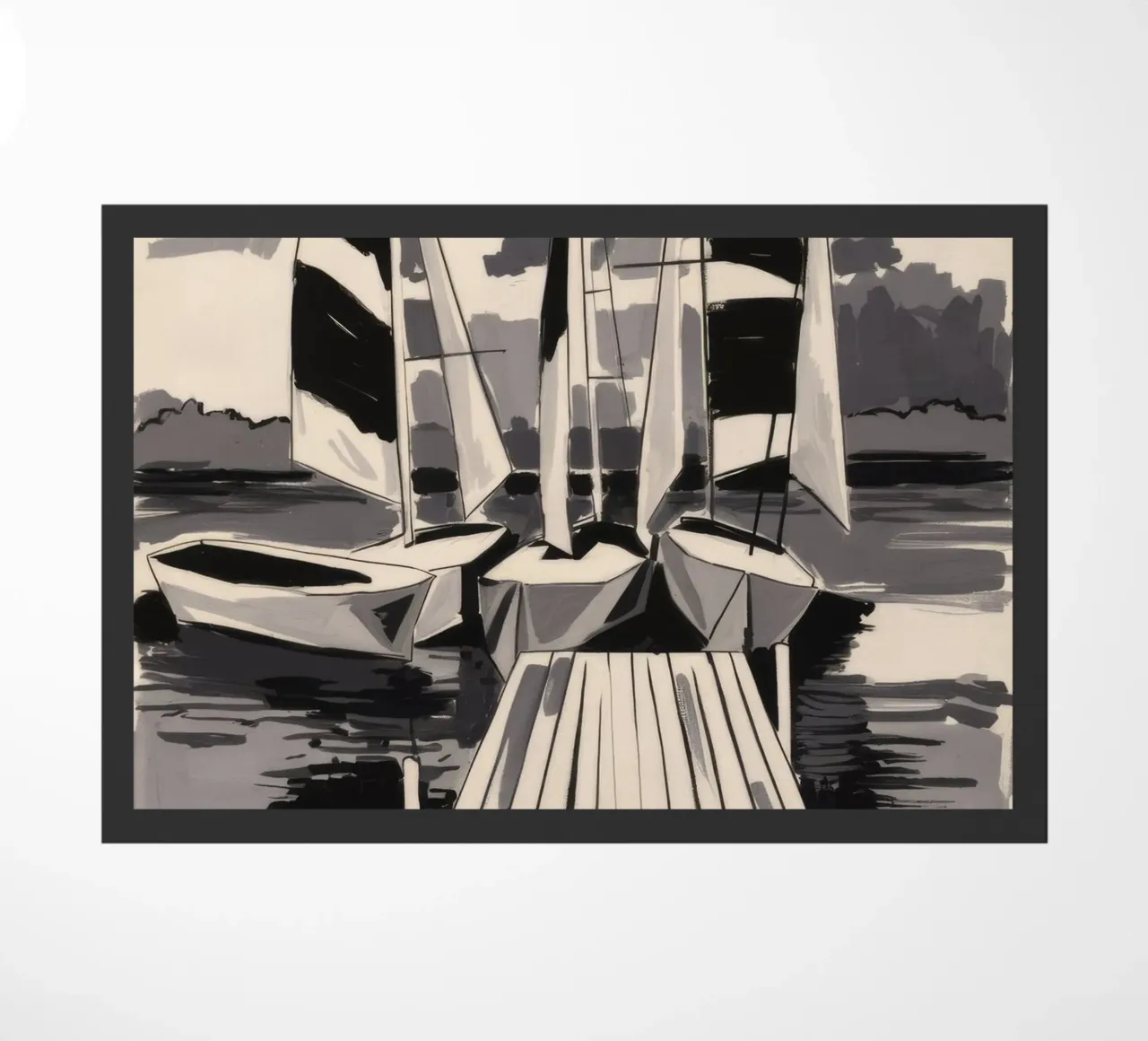 Vele a strisce ormeggiate zerbino da Mystic Grain