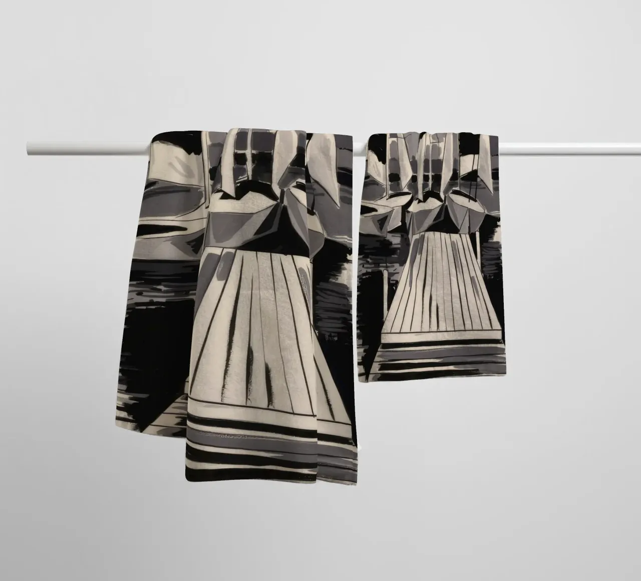 Vele a strisce ormeggiate asciugamano da bagno da Mystic Grain