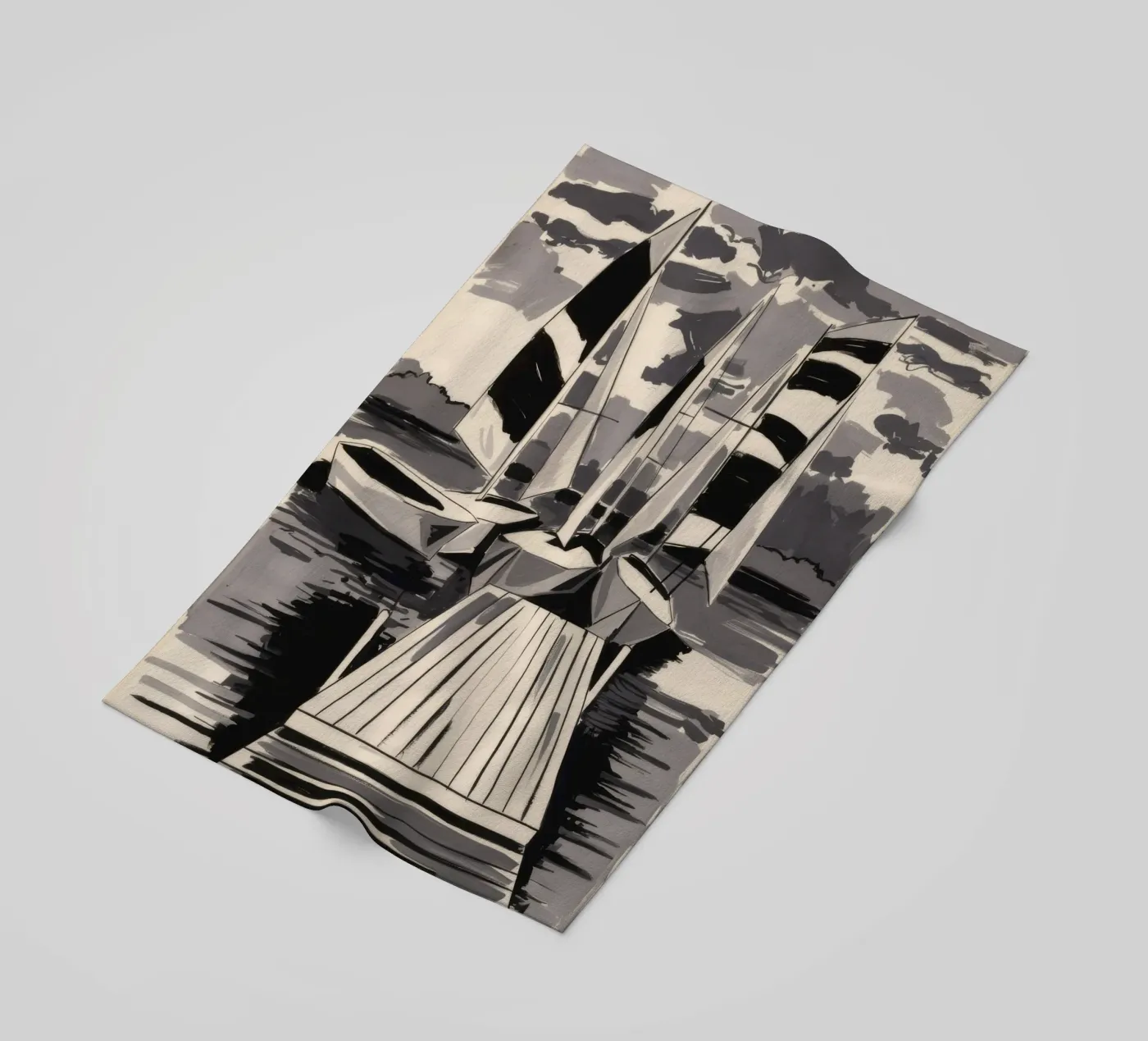 Striped Sails Moored strandhanddoek van Mystic Grain