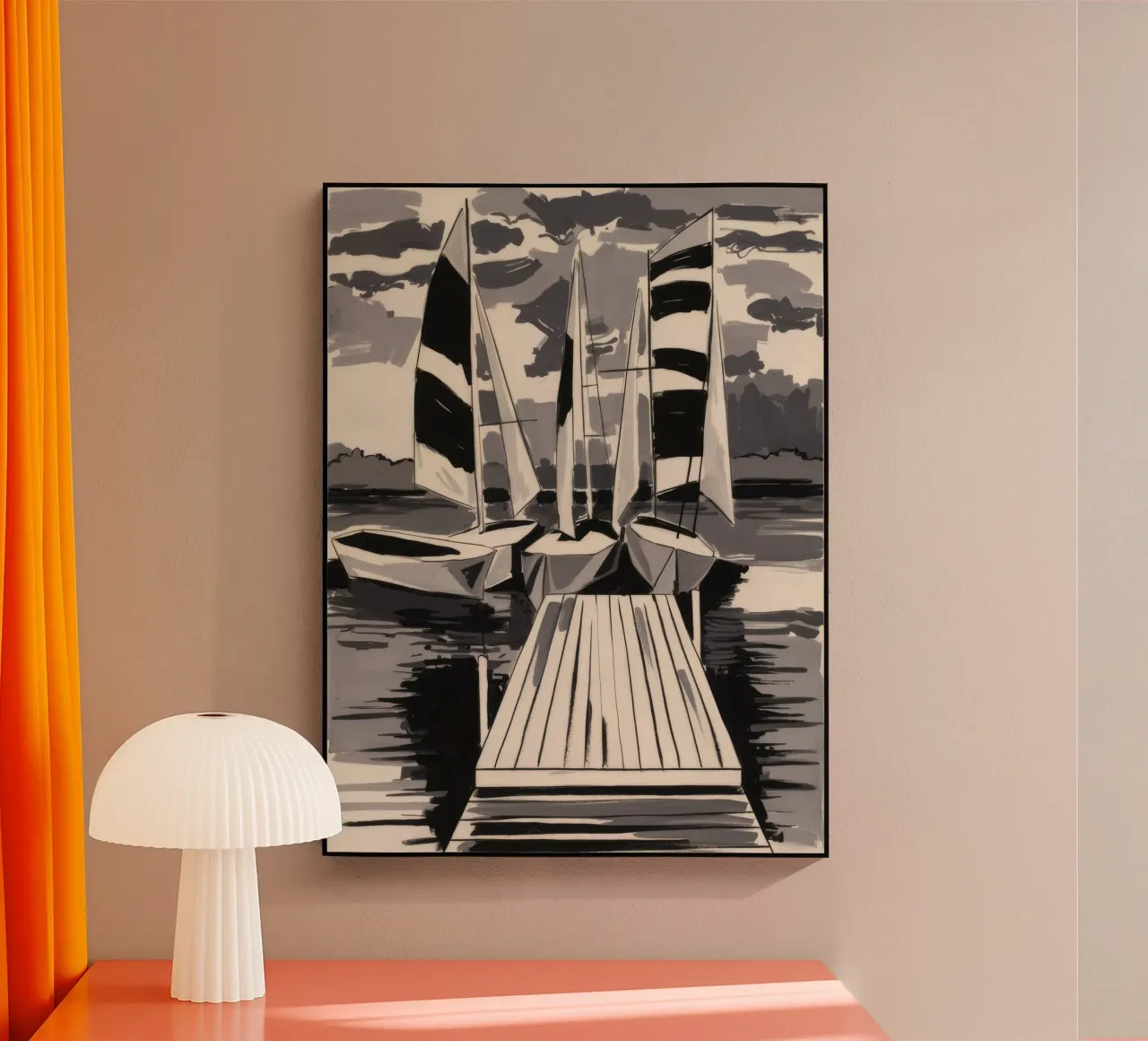 Vele a strisce ormeggiate plexiglass da Mystic Grain