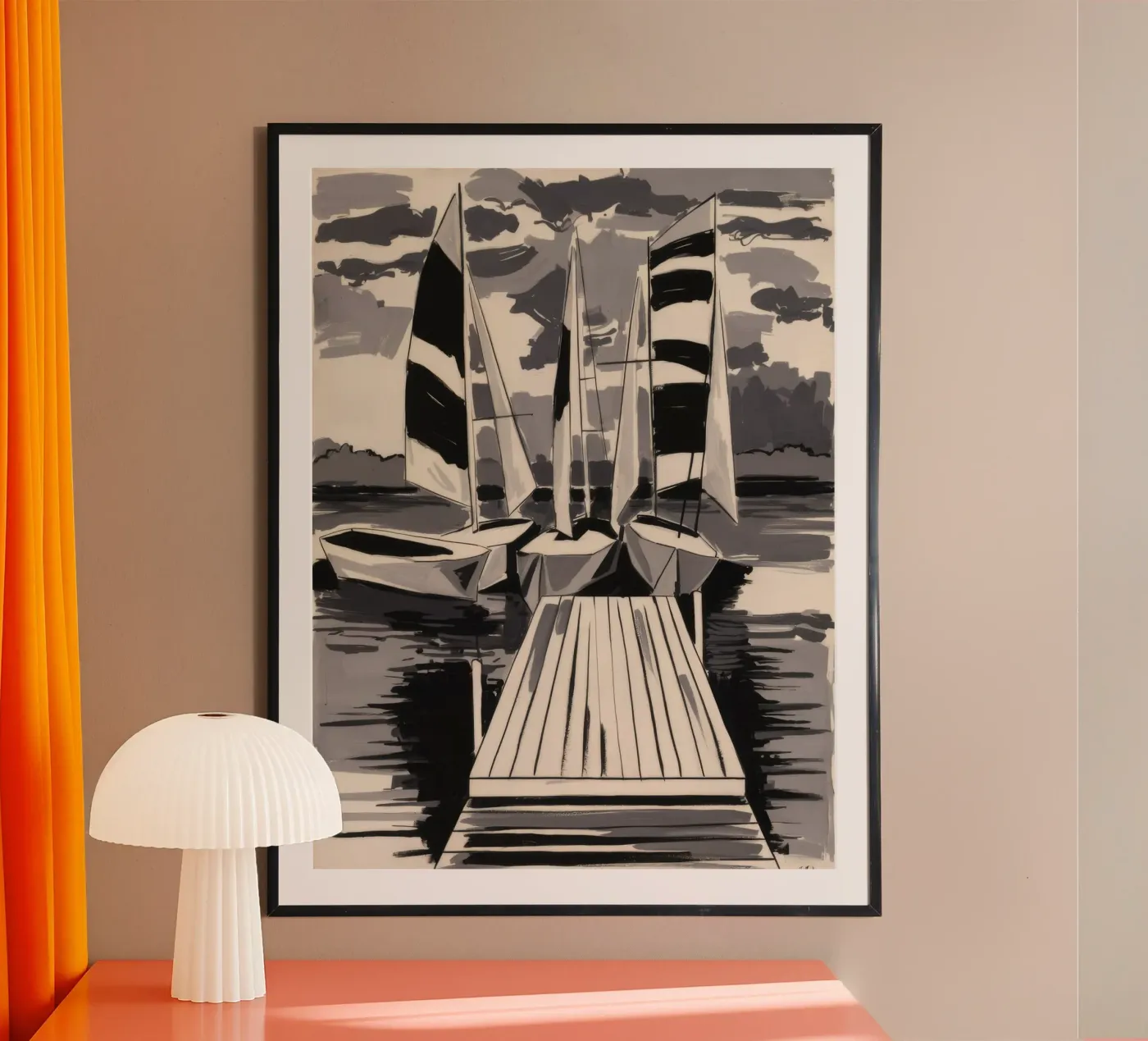 Vele a strisce ormeggiate poster da Mystic Grain