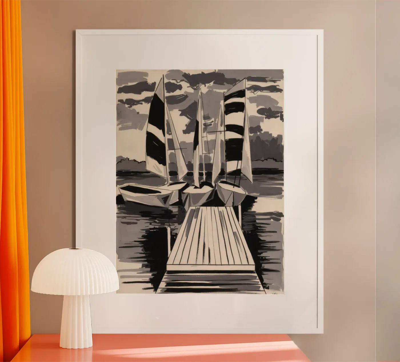 Vele a strisce ormeggiate poster da Mystic Grain