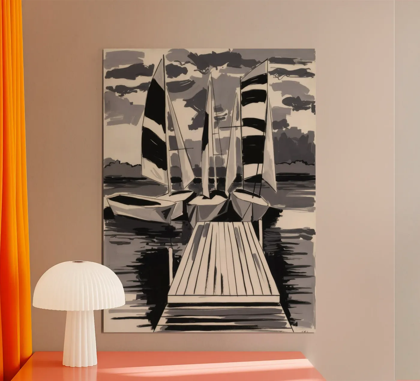 Vele a strisce ormeggiate poster da Mystic Grain