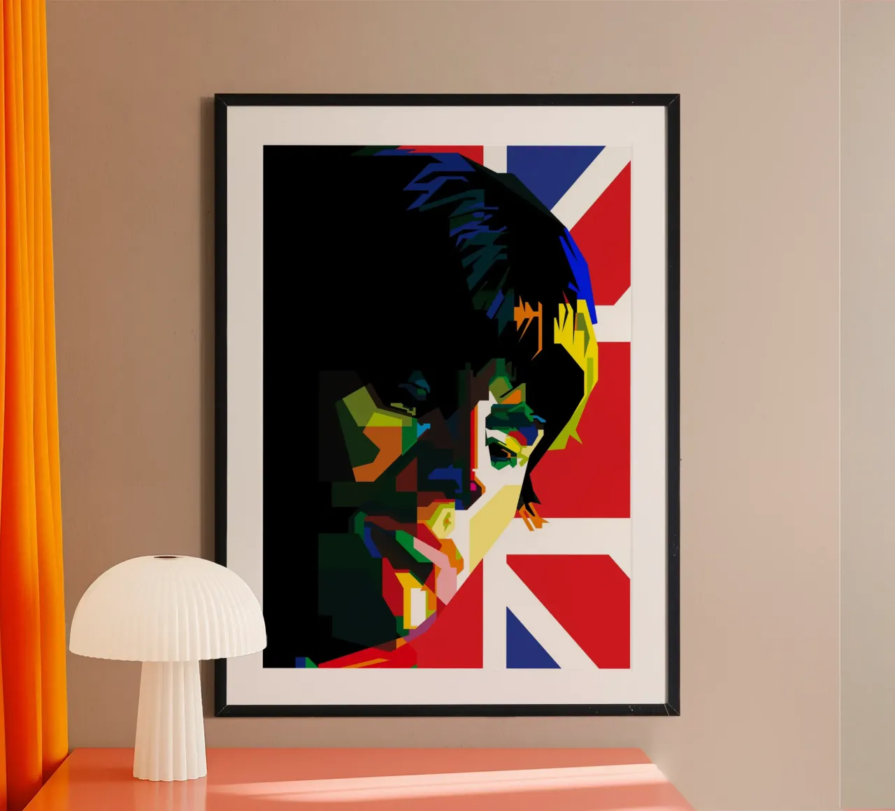 Jeff Beck musicista rock blues WPAP Trending Now poster con telaio in alluminio da Artkreator
