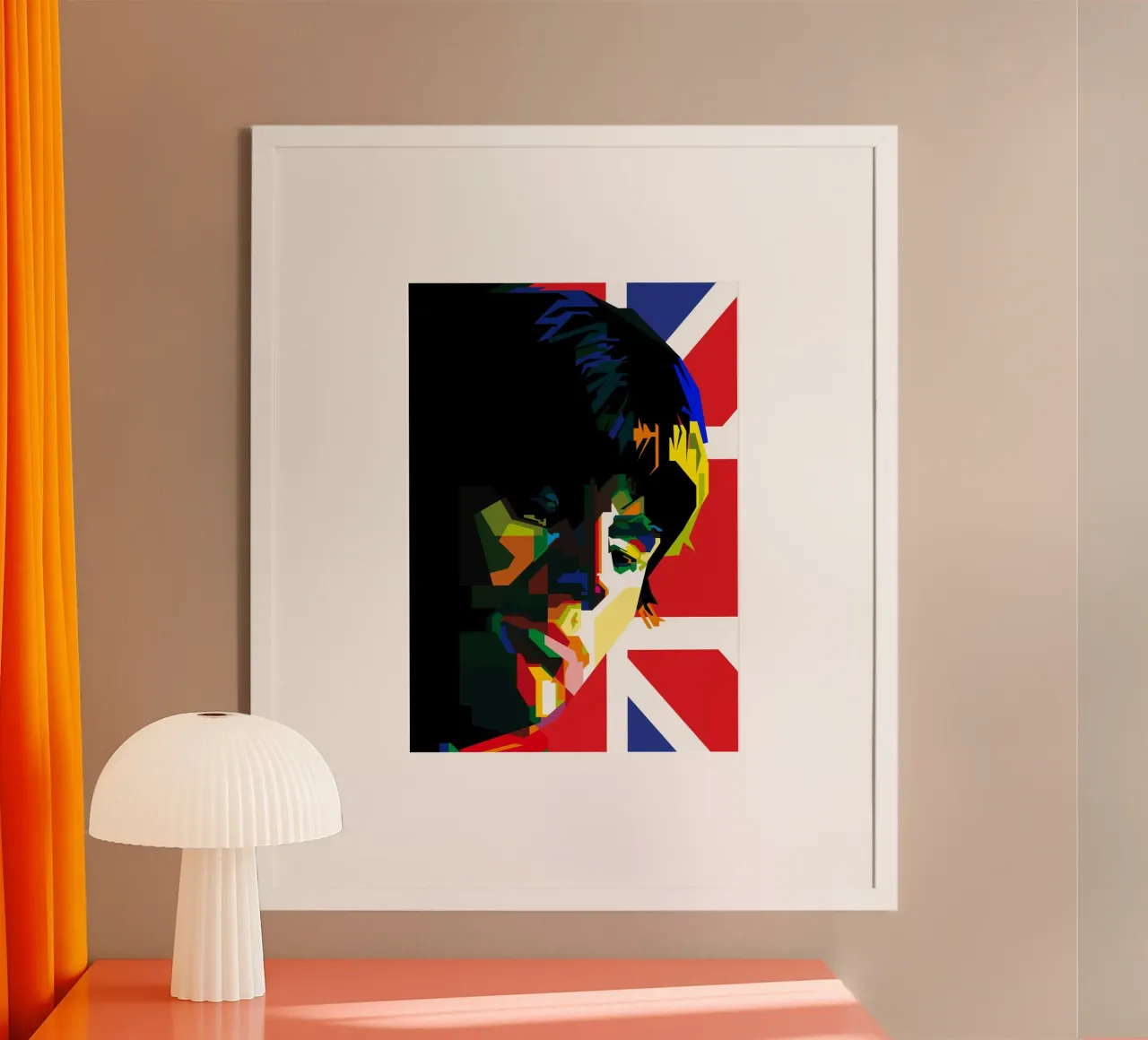 Jeff Beck musicista rock blues WPAP Trending Now poster con telaio in alluminio da Artkreator