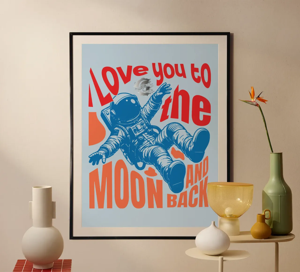 Ich liebe dich bis zum Mond und zurück Poster von Gunawan Rb