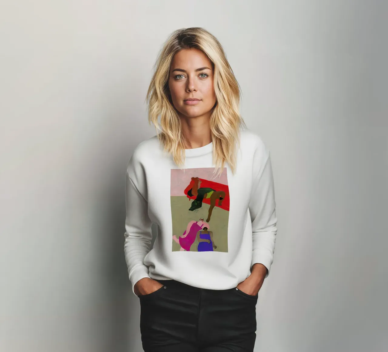 Red Sofa Sweatshirt von Nudes and Croissants