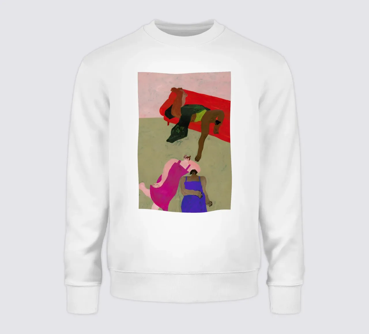 Red Sofa Sweatshirt von Nudes and Croissants