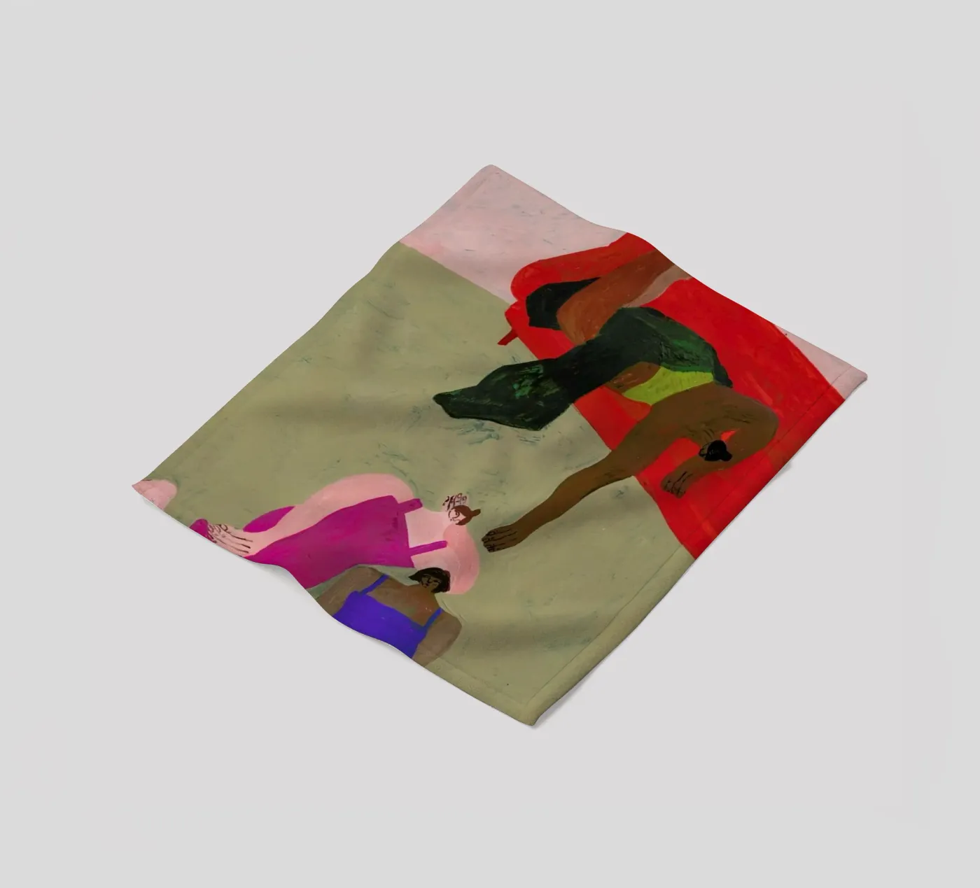 Red Sofa fleecedeken van Nudes and Croissants