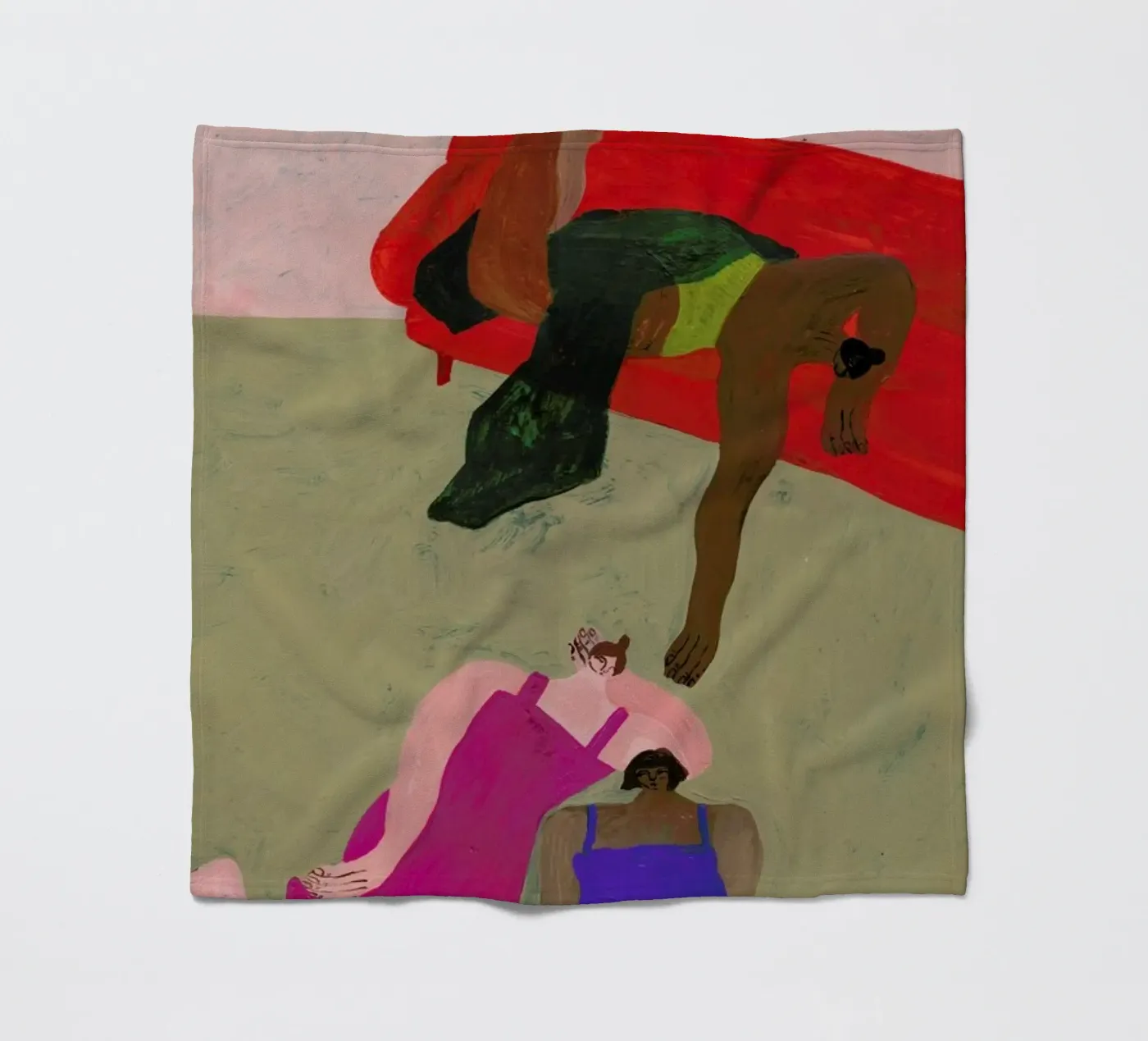 Red Sofa fleecedeken van Nudes and Croissants