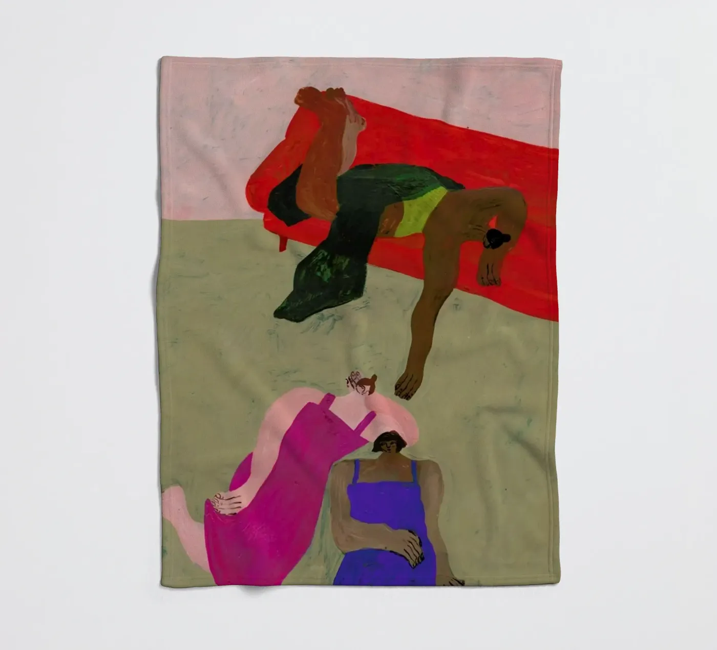 Red Sofa fleecedeken van Nudes and Croissants