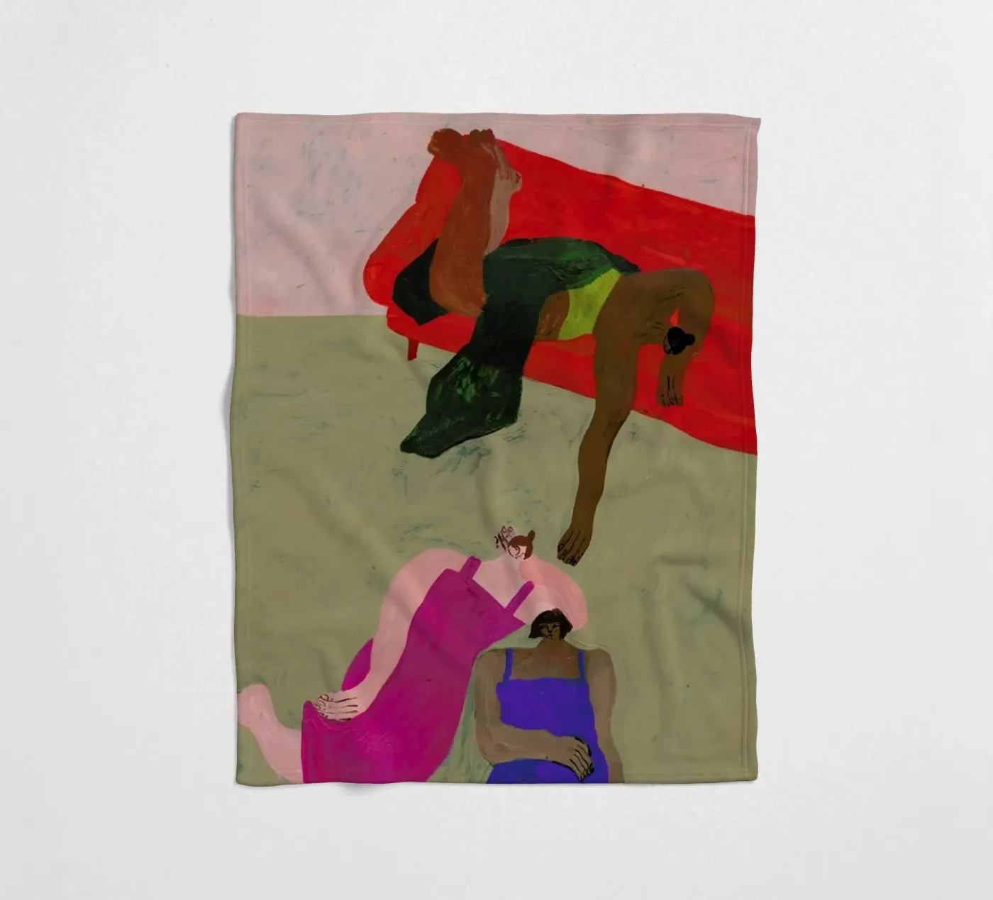 Red Sofa fleecedeken van Nudes and Croissants