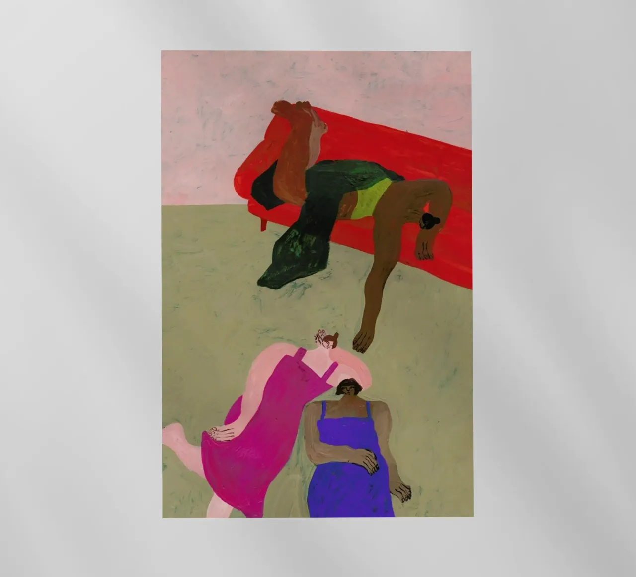 Red Sofa pellicola backlit da Nudes and Croissants