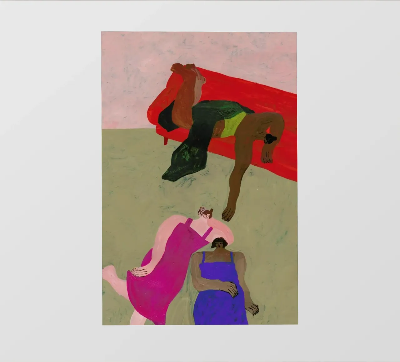 Red Sofa pellicola backlit da Nudes and Croissants