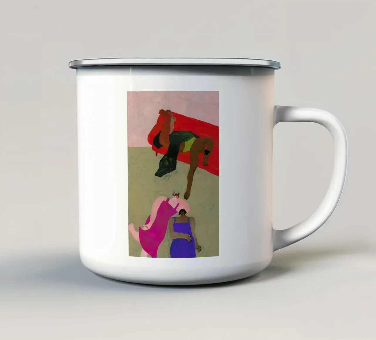 Red Sofa tazza in smalto da Nudes and Croissants
