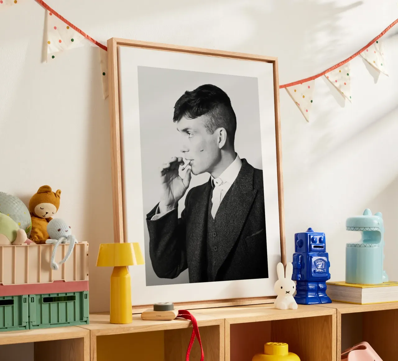 Bw Peaky Blinders canvas met Baklijst van Black And White
