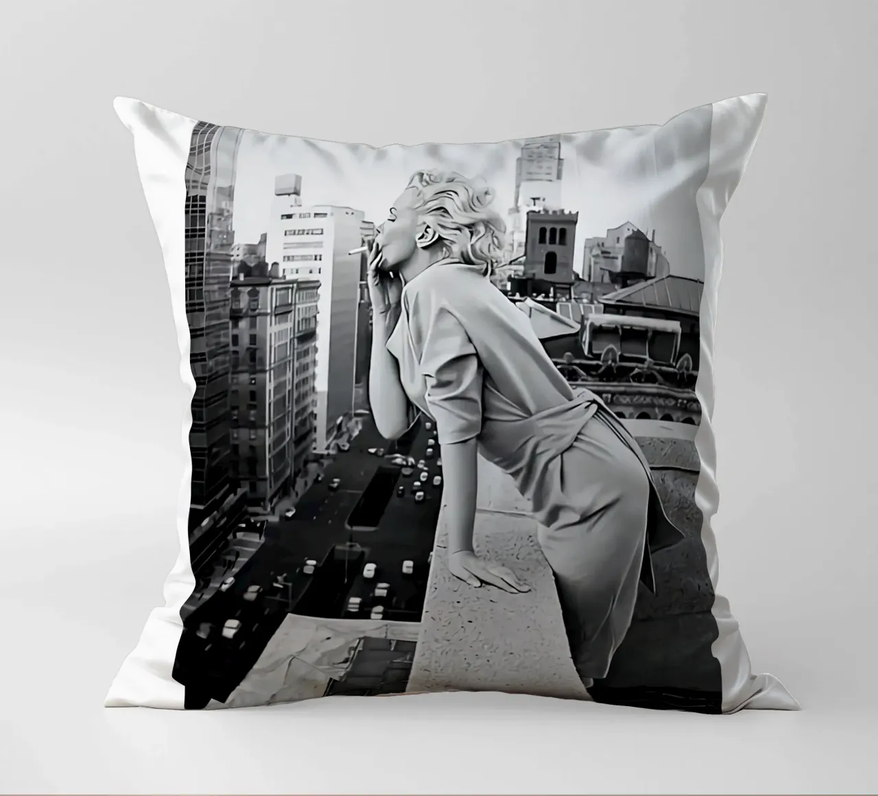 Sigaretta moda anni '50 cuscino da Black And White