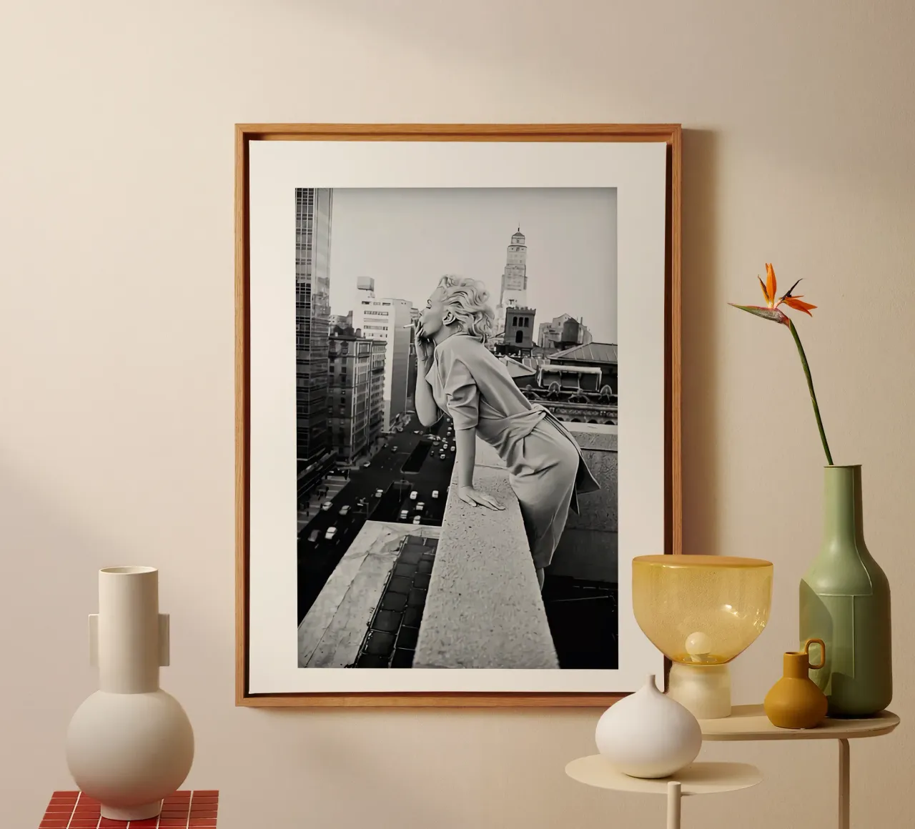 Sigaretta moda anni '50 tela con Cornice a cassetta da Black And White