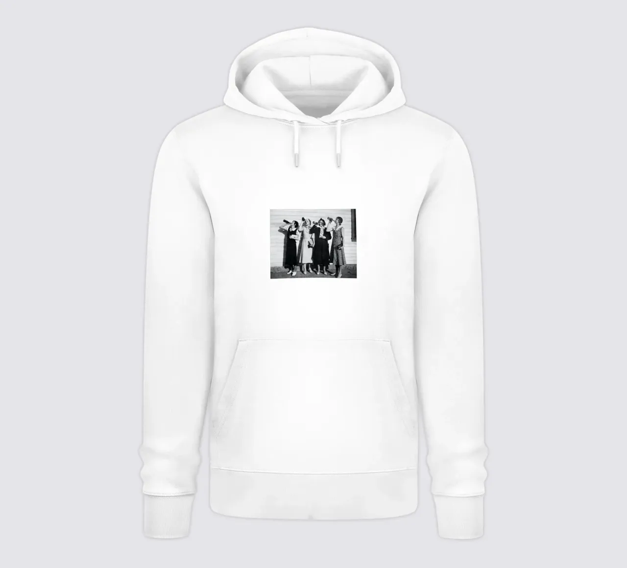 Ragazze Flapper che bevono nei ruggenti anni Venti felpa con cappuccio da Black And White