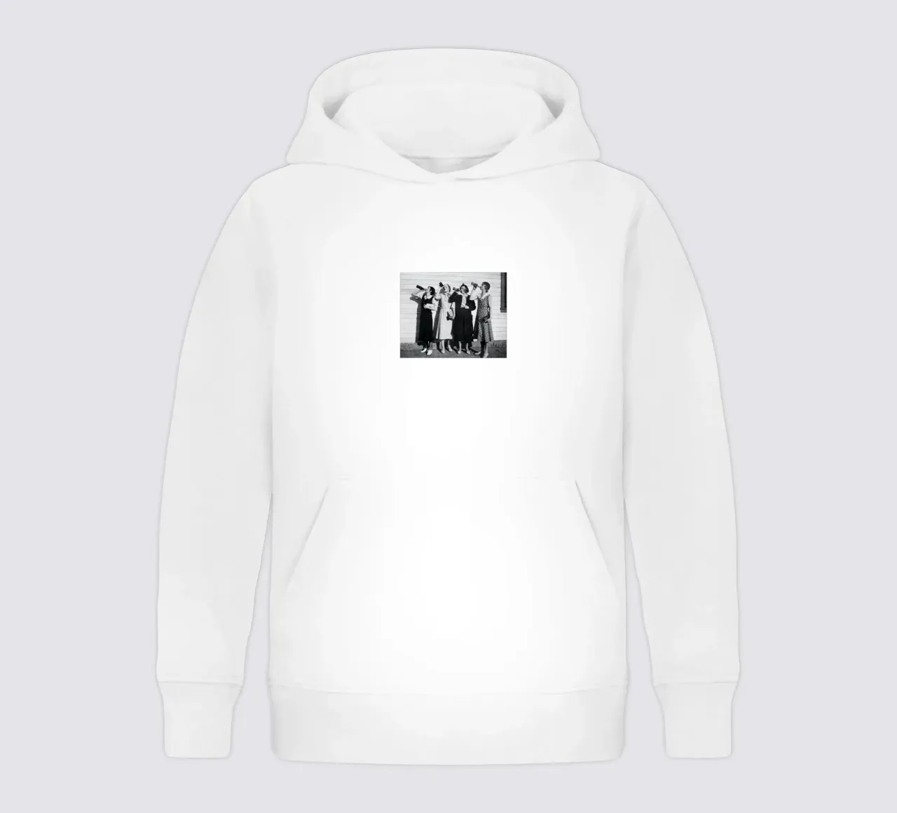 Ragazze Flapper che bevono nei ruggenti anni Venti felpa bambino con cappuccio da Black And White