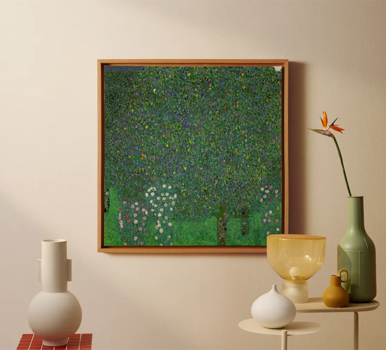 Klimt - Rose Bushes under Trees canvas by ARTOTHEK