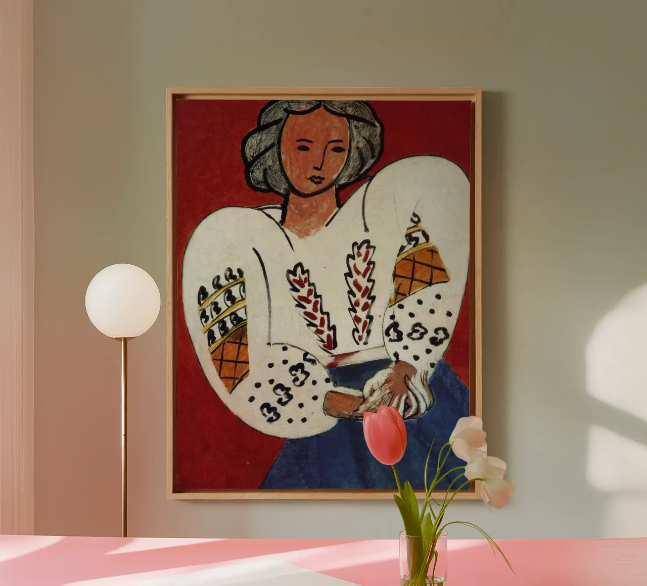 Henri Matisse camicetta rumena 1940 Centre Pompidou Parigi tela con Cornice a cassetta da Spencer Farrell2
