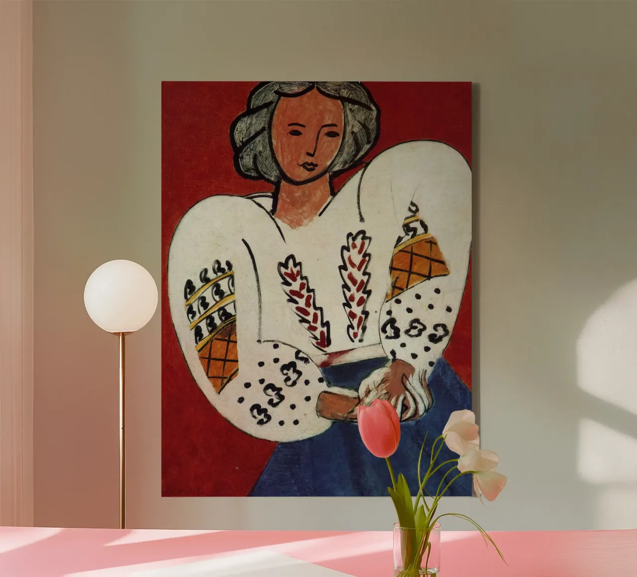 Henri Matisse camicetta rumena 1940 Centre Pompidou Parigi tela con Cornice a cassetta da Spencer Farrell2