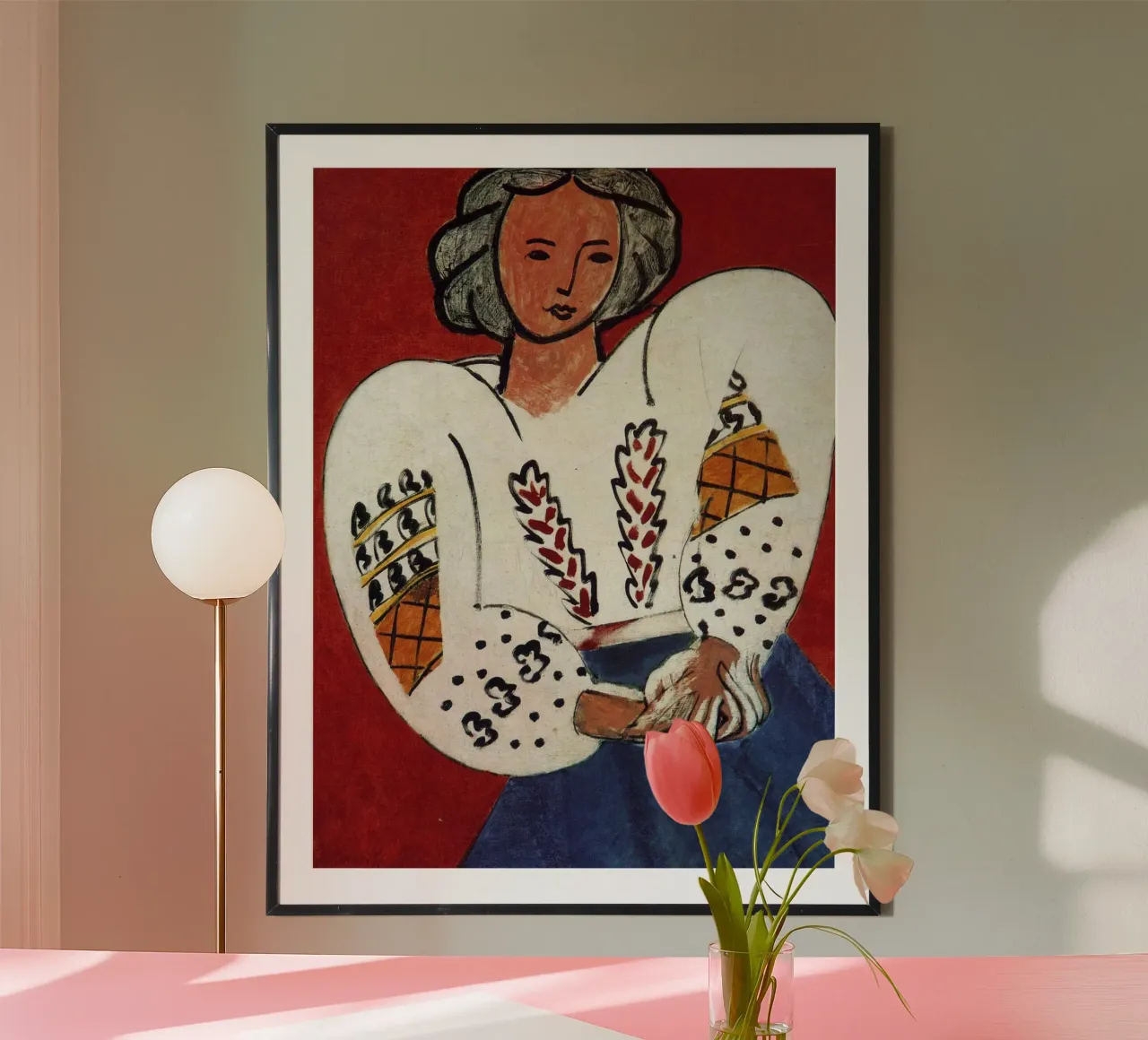 Henri Matisse camicetta rumena 1940 Centre Pompidou Parigi poster con telaio in legno da Spencer Farrell2