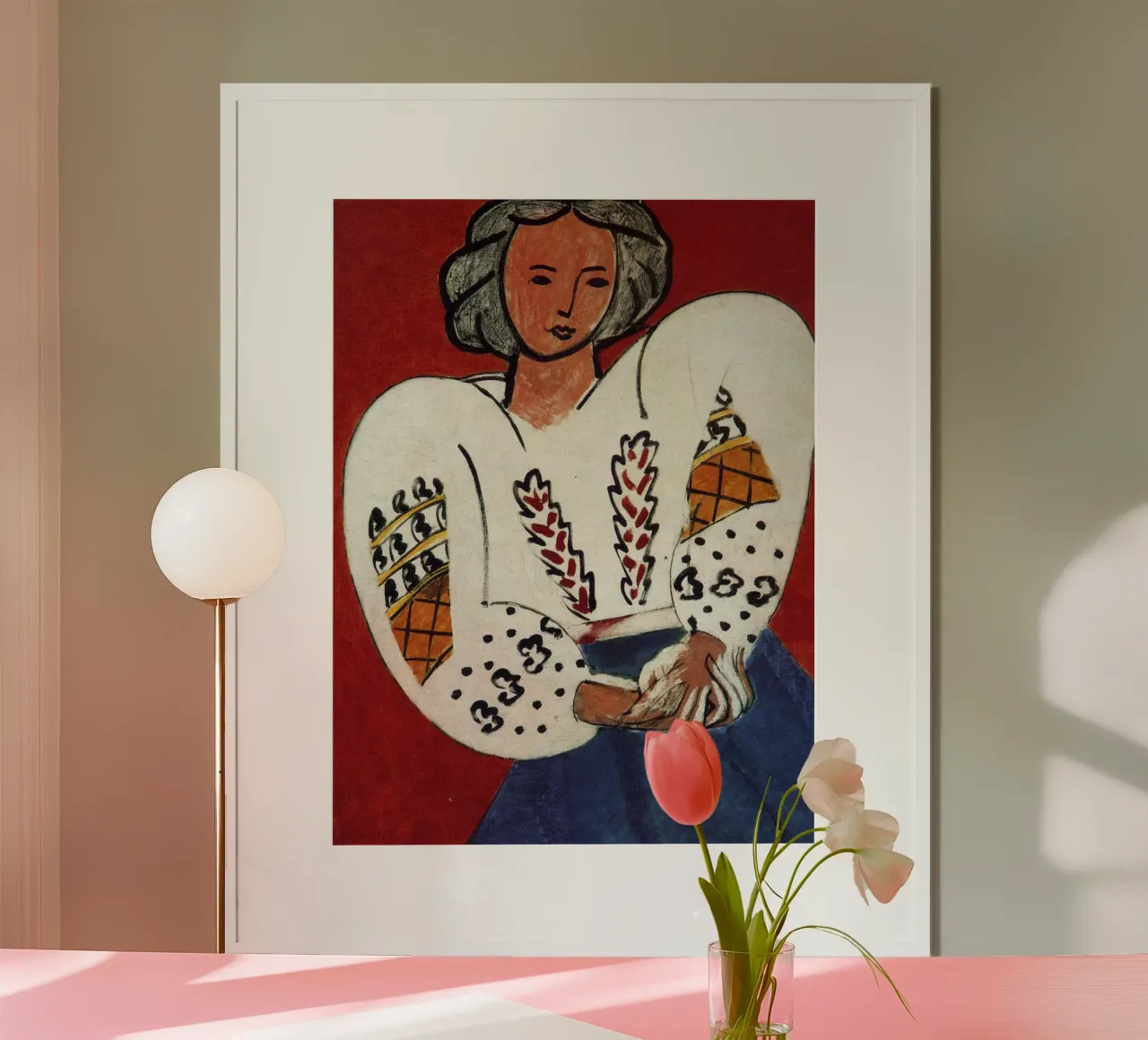 Henri Matisse camicetta rumena 1940 Centre Pompidou Parigi poster con telaio in legno da Spencer Farrell2