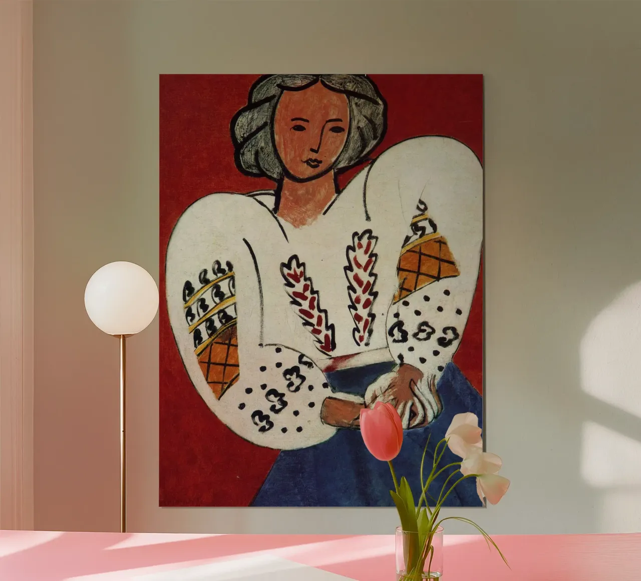 Henri Matisse camicetta rumena 1940 Centre Pompidou Parigi poster con telaio in legno da Spencer Farrell2