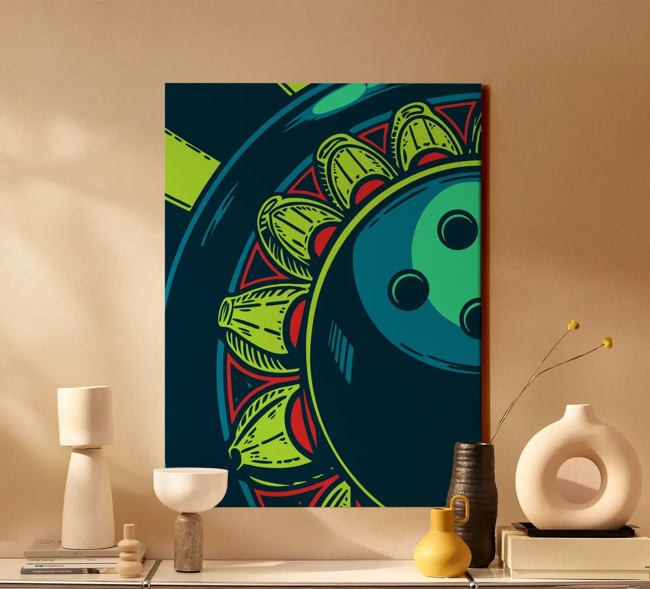 Bowlingbal canvas met Baklijst van SPORTS ONLY