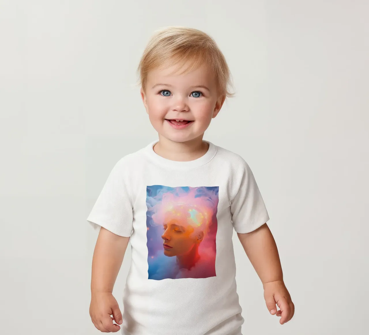 Kreative Darstellung einer Person mit leuchtendem Gehirn Baby T-Shirt von DesignDoodle