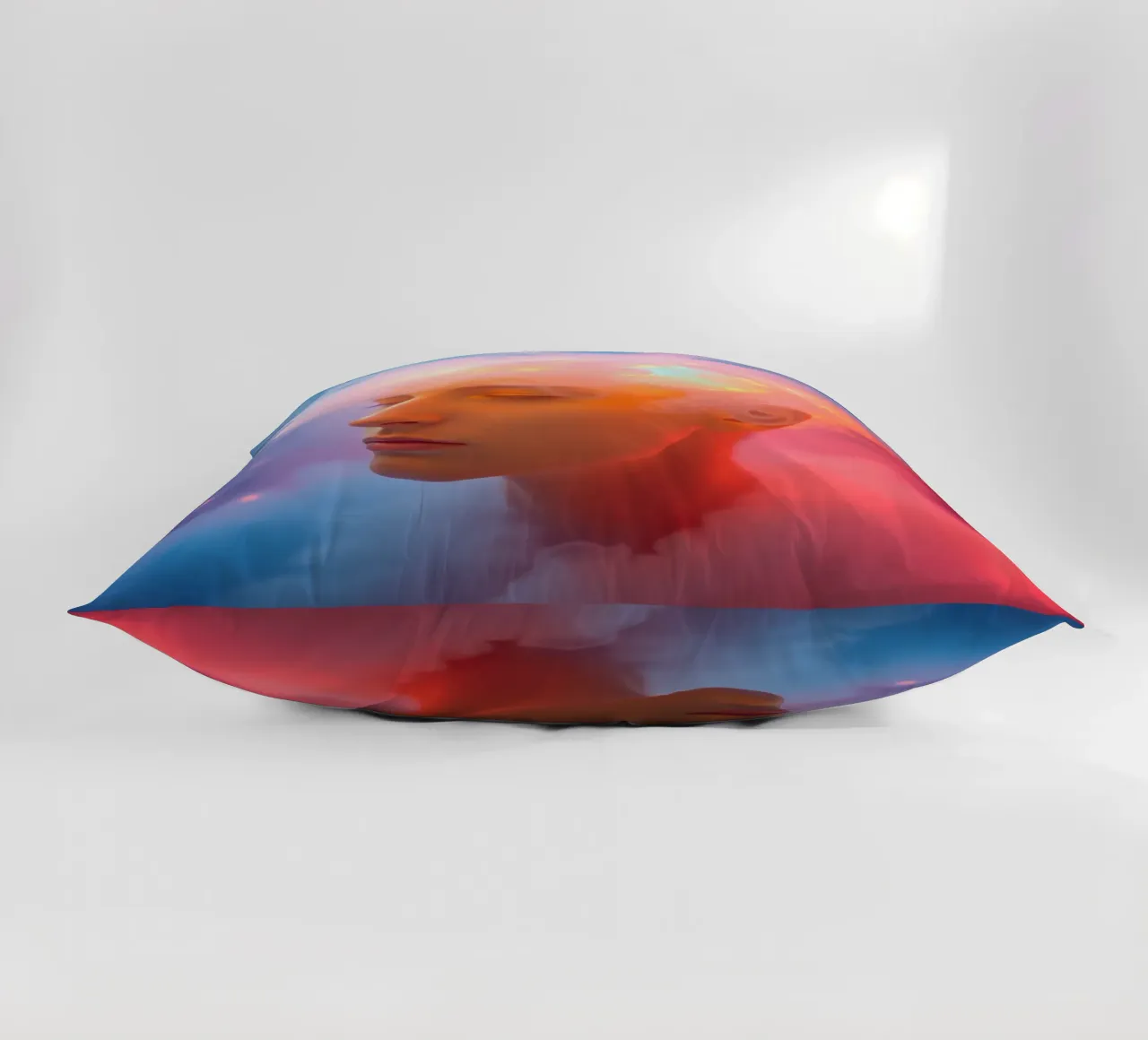 Creative representation of a person with glowing brain decorative cushion by DesignDoodle