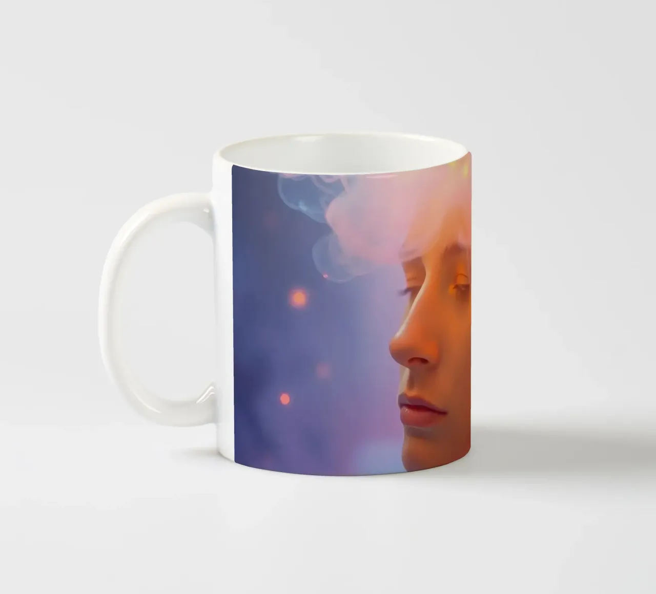 Rappresentazione creativa di una persona con il cervello luminoso tazza in ceramica da DesignDoodle