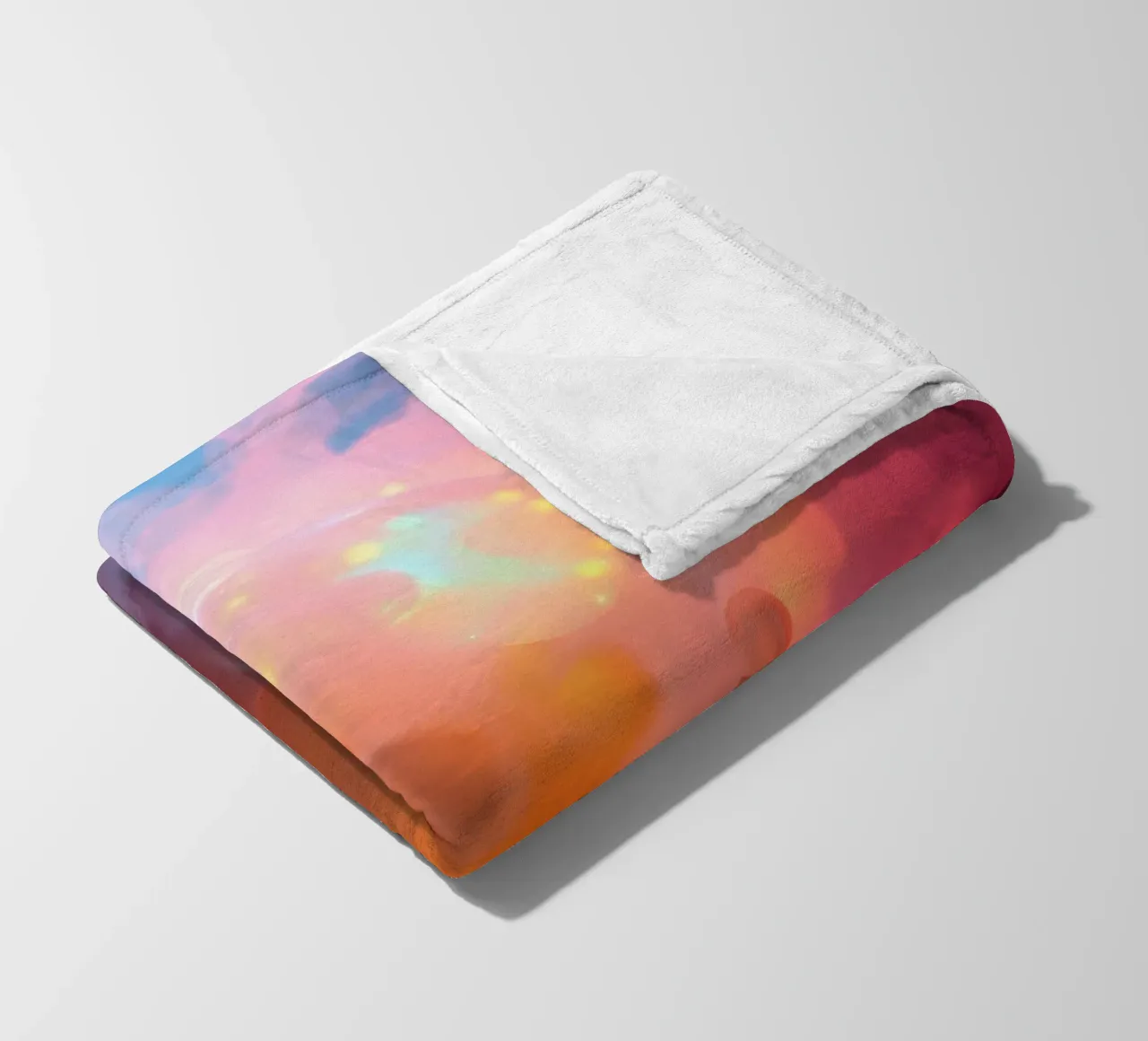 Creative representation of a person with glowing brain fleece blanket by DesignDoodle