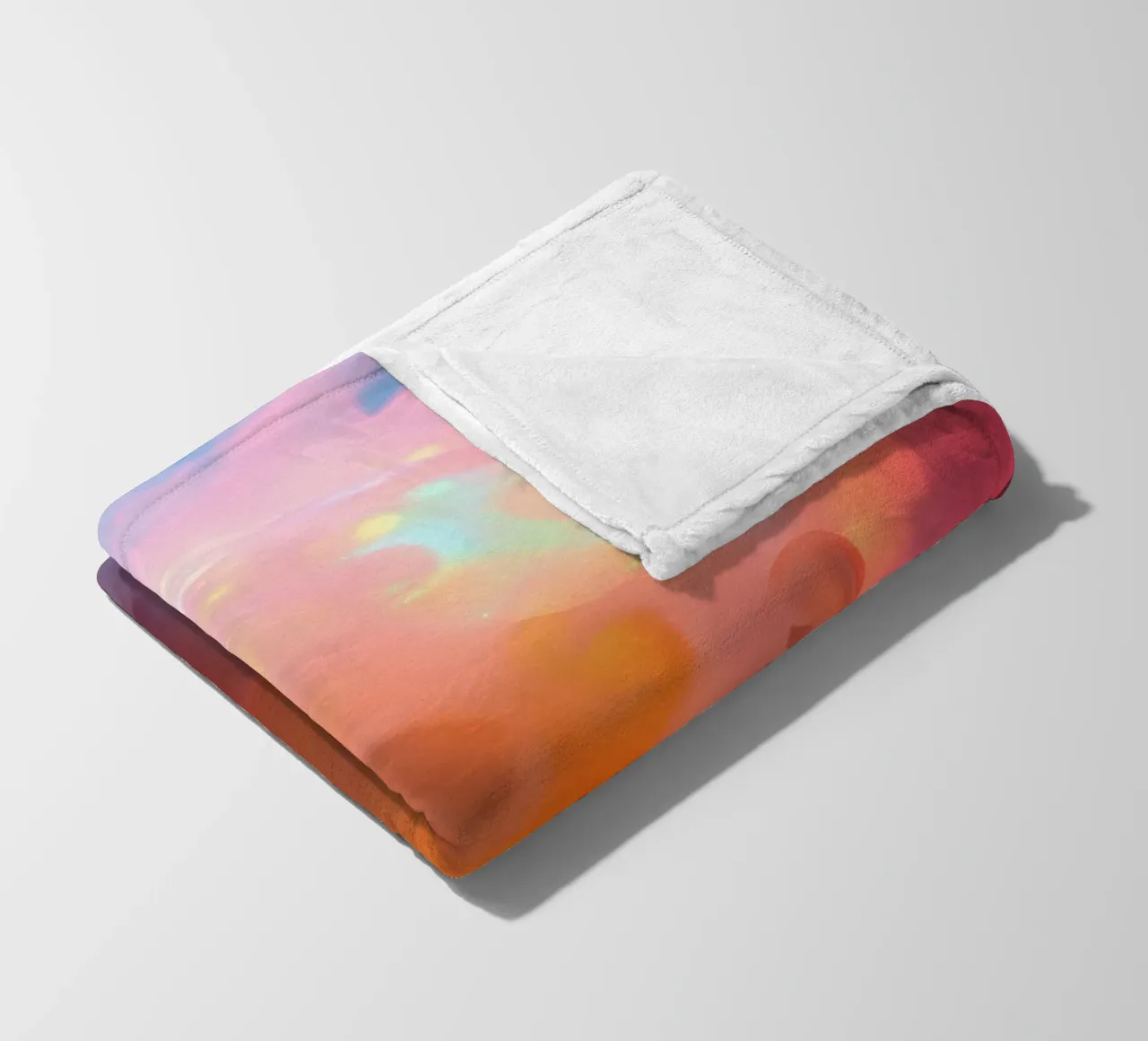 Creative representation of a person with glowing brain fleece blanket by DesignDoodle