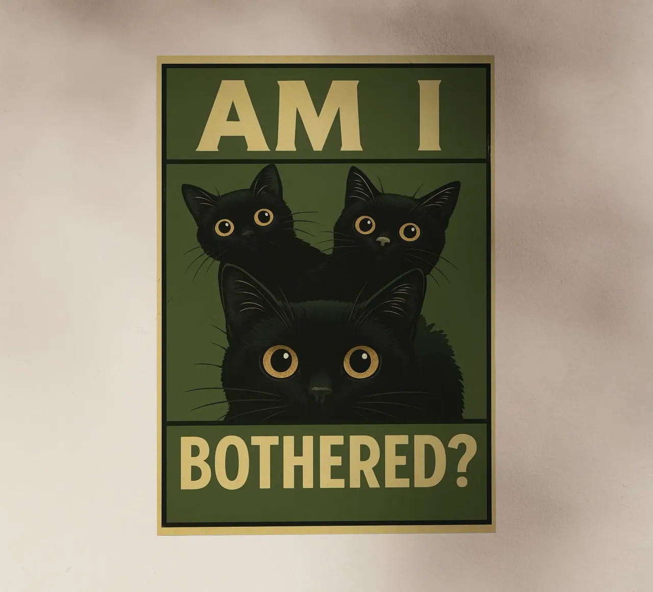 Am I Bothererd Cat Funny lámina retroiluminada de the gan gan