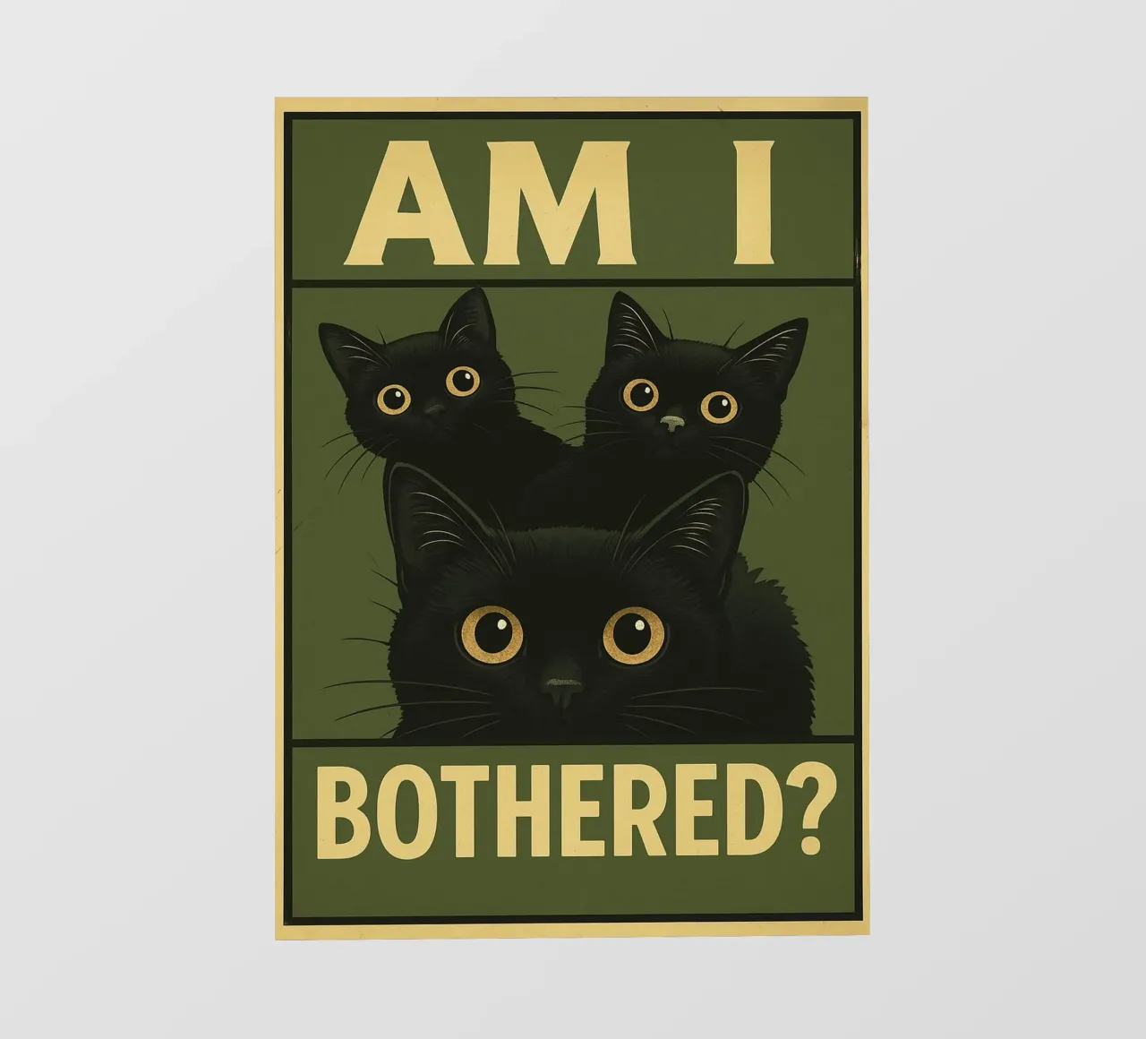 Am I Bothererd Cat Funny lámina retroiluminada de the gan gan