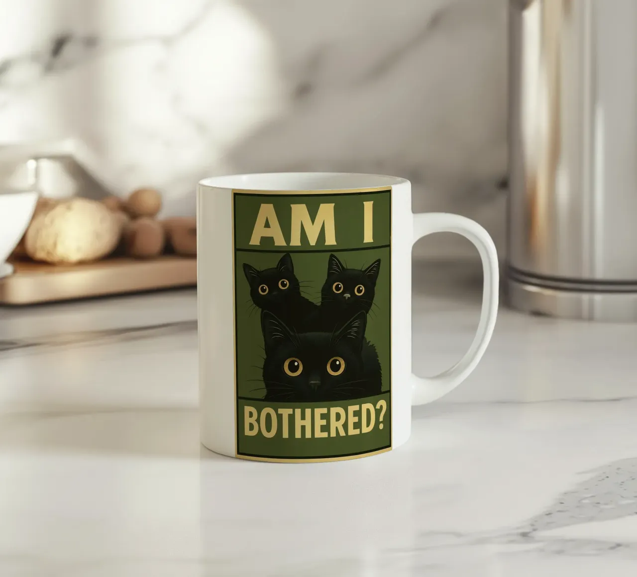 Am I Bothererd Cat Funny taza de cerámica de the gan gan