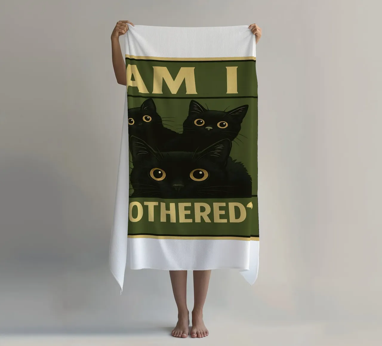 Am I Bothererd Cat Funny toalla de playa de the gan gan