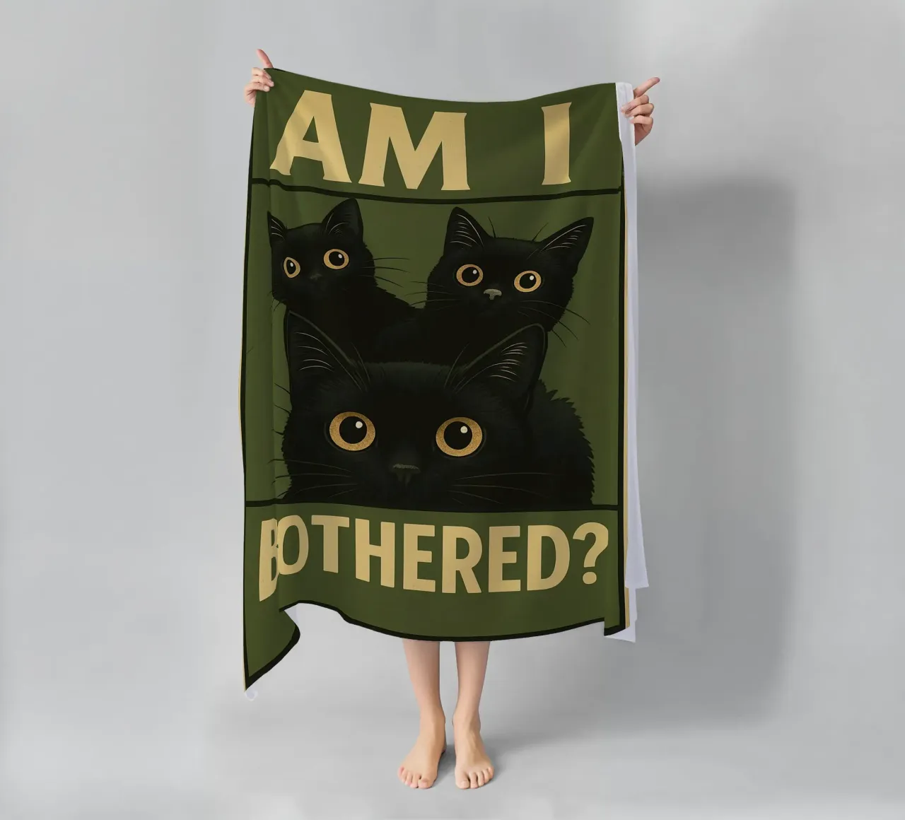 Am I Bothererd Cat Funny toalla de playa de the gan gan
